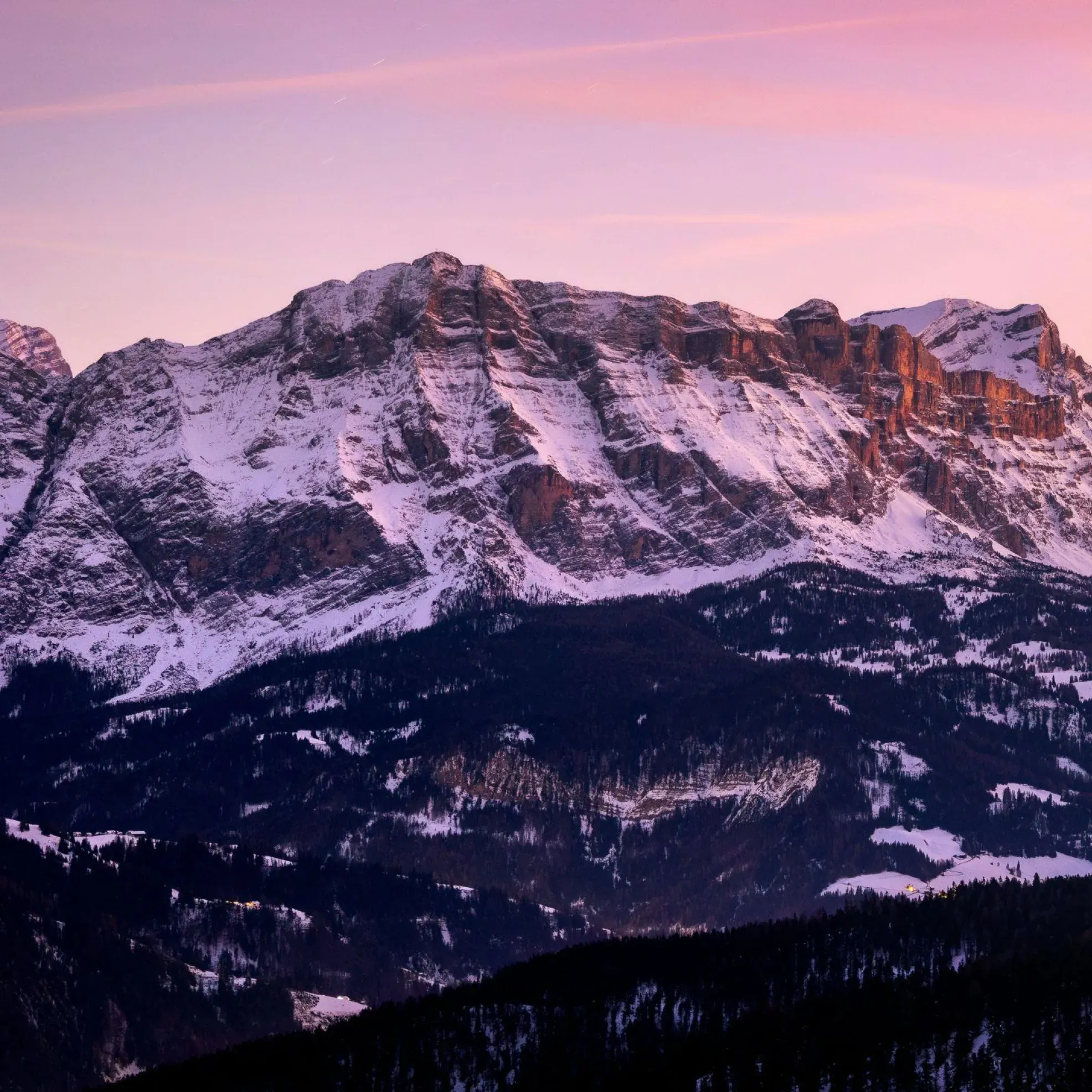 Sas dla crusc tramonto inverno